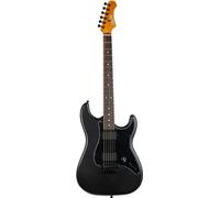 Jet JS400 MBK R Strat Guitar, HH pickups, solid basswood body, 22 frets roasted maple neck, Black hardware Free Setup