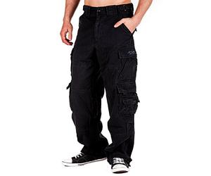 JET LAG, 007 Cargo Pants, Black, Xl / 34