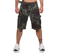 Jet Lag Men's Cargo Shorts Take Off 7 Bermuda Shorts with Belt, Lauro Oak, 34W