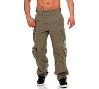 Jet Lag Men's Cargo Trousers 007 Cement Loose Fit M/30