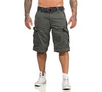 Jet Lag Take Off 7 Men's Cargo Shorts with Belt - Grey - 38W