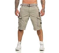 Jet Lag Take Off 7 Men's Cargo Shorts with Belt - Grey - 40W