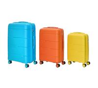 JET LAG VO0046 Set of 3 Suitcases, Stylish and Modern Design, Robust and Durable, Optimal Storage Capacity, Easy Mobility, Reinforced Security, Plastic - PP, Rio Grey