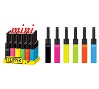 Jet Lighter Clipper Mini Tube 5x, Electric Refillable, Soft Flame, Black, Hot Pink, Shocking Pink Lighters