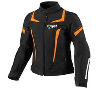 Jet Motorcycle Motorbike Jacket Women Ladies Summer Winter Armoured Textile Waterproof ELEKTRA (4XL (20/22), Orange)