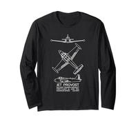 Jet Provost British Jet Trainer Plane Blueprints Long Sleeve T-Shirt