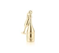 Jet Set Candy Champagne Travel Charm, Metal, No Gemstone