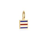 Jet Set Candy Letter Nautical Flag Mini Charm For Charm Bracelets and Necklaces-Gold Vermeil, 8 mm, Non-Precious Metal, No Gemstone
