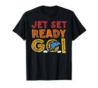 Jet Set Ready Go Airplane Vacation Mode Adventure Traveler T-Shirt