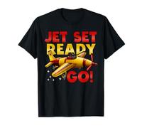 Jet Set Ready Go Airplane Vacation Mode Adventure Traveler T-Shirt