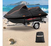 Jet Ski Cover Fits from 120"-135" 1-3 Seater, 300D Duty Oxford PU Waterproof UV Proof Trailerable Jet Ski Covers, Universal Fit Compatible with Yamaha SeaDoo and Kawasaki Models