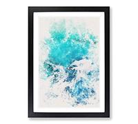 Jet Ski in The Maldives Watercolour Framed Print | A2 Black Framed Wall Art | Ready to Hang | Modern Historical Picture | Living Room Bedroom Lounge Office
