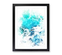 Jet Ski In The Maldives Watercolour Modern Framed Print | A2 Black Framed Wall Art | Ready to Hang | Modern Historical Picture | Living Room Bedroom Lounge Office