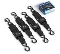 Jet Ski & PWC Boat Trailer Transom Straps (4PK) - 24" Tie Down Adjustable Boat Strap for Trailer - Outperforms Ratchet & Retractable Tie-Down Strap - Transom Tiedowns for Secure Transportation
