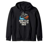 Jet Ski Racer Watercraft PWC Competition Speed Drift Race Zip Hoodie