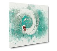 Jet Ski Whirlpool on Bear Lake Canvas Print | Gallery Wrapped 30mm Frame Wall Art | 20x20 inches | Ready to Hang | Modern Animals Picture | Living Room Bedroom Lounge Office