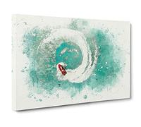 Jet Ski Whirlpool on Bear Lake Canvas Print | Gallery Wrapped 30mm Frame Wall Art | 30x20 inches | Ready to Hang | Modern Animals Picture | Living Room Bedroom Lounge Office