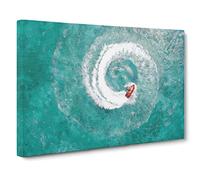 Jet Ski Whirlpool On Bear Lake Canvas Print | Gallery Wrapped 30mm Frame Wall Art | 30x20 inches | Ready to Hang | Modern Animals Picture | Living Room Bedroom Lounge Office