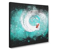 Jet Ski Whirlpool on Bear Lake Paint Splash Canvas Print | Gallery Wrapped 30mm Frame Wall Art | 14x14 inches | Ready to Hang | Modern Animals Picture | Living Room Bedroom Lounge Office