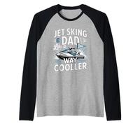 Jet Sking Dad Like A Way Cooler Lake Rider Raglan Baseball Tee
