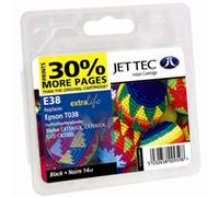 Jet Tec C13T03814A30 Jet Tec ( Made in the UK) Black Ink Cartridge for T038, 14ml