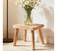JETAINE Small Wooden Stool, Plant Stand, Indoor Step Stool for kids, Square | Milking Stools, Removable Portable Foot Rest Stool Small Side Table for House Plants Bedroom Bedside Kitchen and Bathroom