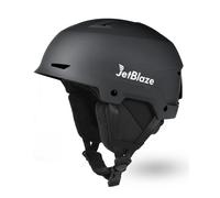 JetBlaze Ski Helmet Mens Women Unisex Ski Helmet Snow Sports Helmet With Vents ABS Shell EPS Core For Skiing Snowboard Snow Helmet For Adults Youth Black Size M
