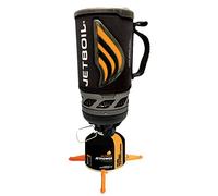 Jetboil Flash Carbon Stove - Portable Camping Stove - 1L Cup, Insulating Jacket, Igniter, Protective Base - Fluxring Optimizer, Heating Indicator