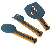 Jetboil Jetset Stowable Camping Utensil Set, Grey Orange