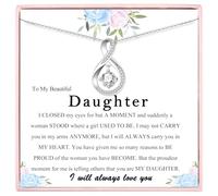 JETBON Valentines Day Gifts for Daughter from Mum and Dad - Daughter Gift, Infinity Cubic Zirconia Daughter Necklace for Women Jewellery Gifts for Daughter Christmas Birthday Present with Gift Box