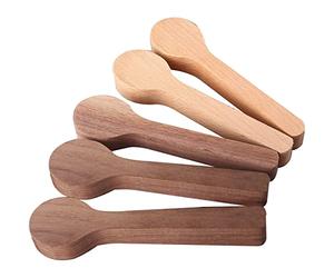 Jetcloud 5Pcs Wood Carving Spoon Blank kit, Beech and Walnut Unfinished Wooden Spoon Carving Block Whittling Art Supplies for Beginner Expert DIY Wood Carvers