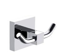 Jetcloud Bath Robe Hook Solid Brass Wall Mounted Double Hooks Towel Holder Chrome Finish Bathroom Door Clothes Hanger for Bathroom Kitchen Accessories
