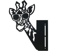 Jetcloud Farm Peeping Animals Metal Art Silhouette Garden Stake Outdoor Giraffes Chicken Donkey Horse Peeper Garden Statue Art Crafts for Farmhouse Garden Yard Patio Fence(Giraffe)