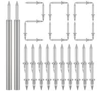 Jetclutch 200Pcs Double-Head Skirting Thread Seamless Nails, Metal No Trace, Single Angle, with 2 Rods for Skirting Line