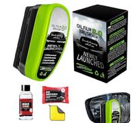 Jetdryshop Glass Cleaner, Jet Dry Shop Wind Shield Cleaner, 2025 New Upgrade Oil Film Brush 2.0, Oil Film Cleaning Brush for Car Windows, Clear Vision Windshield 150ml (1, Green)