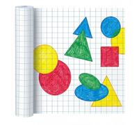 Jetec 1 Roll Large Grid Graph Paper 1" Grid 16.5 Inch x 98ft Pattern Paper