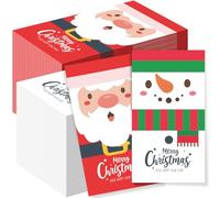 Jetec 100 Pcs Christmas Disposable Paper Napkins Decorative Guest Napkins Xmas Merry Christmas Hand Towels for Winter Holiday Party Lunch Dinner Kitchen Bathroom Table Decorations Supplies(Santa)