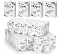 Jetec 100 Pieces Cosmetic Tissues for Funerals, Pocket Tissues, Travel Wipes, Size in Loving Memory Facial Tissues, Funeral Gifts for Guests, Celebrations, Life Decoration, 3 Ply, 8 Sheets