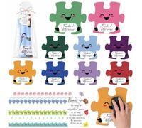 Jetec 18 Sets Employee Appreciation Gift Team Puzzle Pieces Mouse Pads Team Gifts with Thank You Cards for Teacher Nurse Office Coworker Nursing Assistant Volunteer Staff (You Make A Difference)
