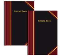 Jetec 2 Pcs Black Record Books for Bookkeeping 11.4 x 7.5 Inches Accounting Book Accounting Notebook for Tracking Money, Expenses