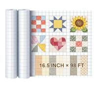 Jetec 2 Roll Large Grid Graph Paper Roll 1" Grid 16.5 Inch x 197ft Sewing Pattern Paper for Back to School Classroom Teaching Drafting Supplies Kids Students Gifts