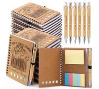 Jetec 20 Set Occupational Therapy Appreciation Gifts Bulk OT Month A6 Spiral Journal Notebooks with Sticky Notes Bamboo Pens for Occupational Therapist Must Haves Supplies