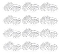 Jetec 24 Pieces Carpet Protectors Spiked Caster Cups Round Furniture Caster Cups Spiked Carpet for Furniture Legs, Sofas, Tables, Chairs