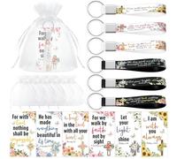 Jetec 60 Pcs Christian Keychain & Bookmark - Religious Bible Verse Gift Set with Bag for Christmas Party Favors Donation, As the Picture Shows
