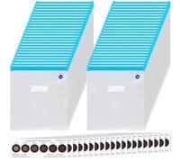 Jetec 70 Pcs 3D Filament Storage Bags Vacuum Bag Kit, Include 50 Reusable Vacuum Seal Bags 30 x 34 cm 3D Printer Filament Bags and 20 Cobalt Free Humidity Indicator Card for Keeping Filament Dry
