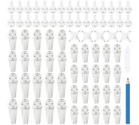 Jetec 75 Pcs Concrete Wall Hooks Kit, No Trace Picture Hangers, Invisible Nail Screws, Drywall Stucco Concrete Hooks, No Damage Wall Hangers for Photo Frame Art Painting