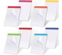 Jetec 8 Pcs Blank Memo Pads Small Note Pads 5'' x 8'' Pocket Notepad White Paper 50 Sheets for Drawing Pads Grocery Shopping To Do Lists Servers for Office Supplies Writing Notes