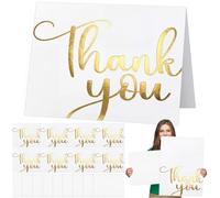 Jetec 9 Sets Big Thank You Cards with Envelope 14 x 22 Jumbo Giant Appreciation Card Oversize Large Greeting Message Notes for Thanksgiving Teacher Nurse Week Wedding Gift, 9 Designs (Foil Style)