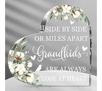 Jetec Grandma Gift Grandma Birthday Gift Acrylic Heart Shape Butterfly Shape Grandmother Sign from Granddaughter Grandson Thoughtful Mother's Day Christmas Ideas(Grandkids)