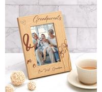 Jetec Grandparents and Me Picture Photo Frame 4 x 6 Inch Wooden Photo Frame Grandad Gifts from Grandson Granddaughter for Christmas Thanksgiving Birthday Present Idea